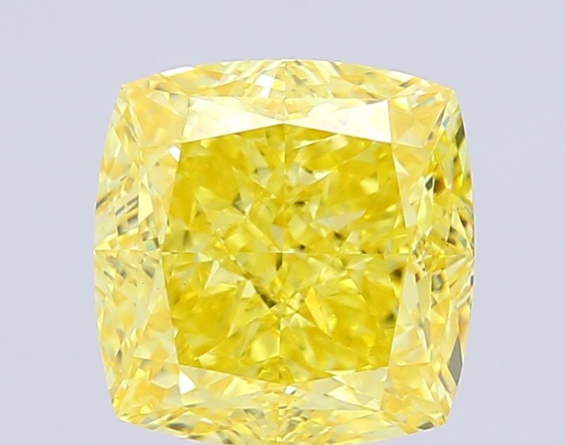 Loose Diamond - CUSHION MODIFIED 5.71ct Fancy Vivid Yellow VS1: Loose Diamond - CUSHION MODIFIED 5.71ct Fancy Vivid Yellow VS1 Source: This is a real non-mined Diamond that has been grown in a lab Shape: CUSHION MODIFIED Carats: 5.71 Color: Fancy Vivid Yellow Cert