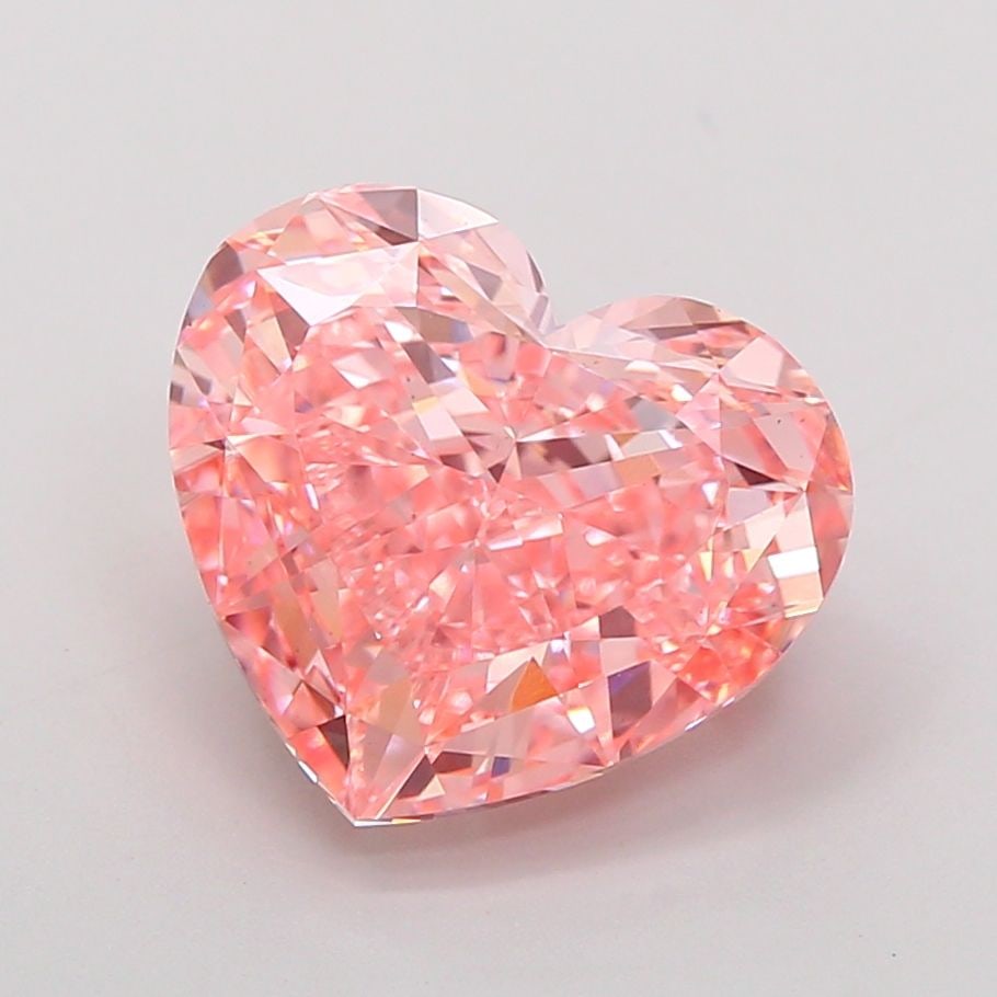 Loose Diamond - HEART 5.01ct Fancy Vivid Pink VS1: Loose Diamond - HEART 5.01ct Fancy Vivid Pink VS1 Source: This is a real non-mined Diamond that has been grown in a lab Shape: HEART Carats: 5.01 Color: Fancy Vivid Pink Certification: IGI Video: