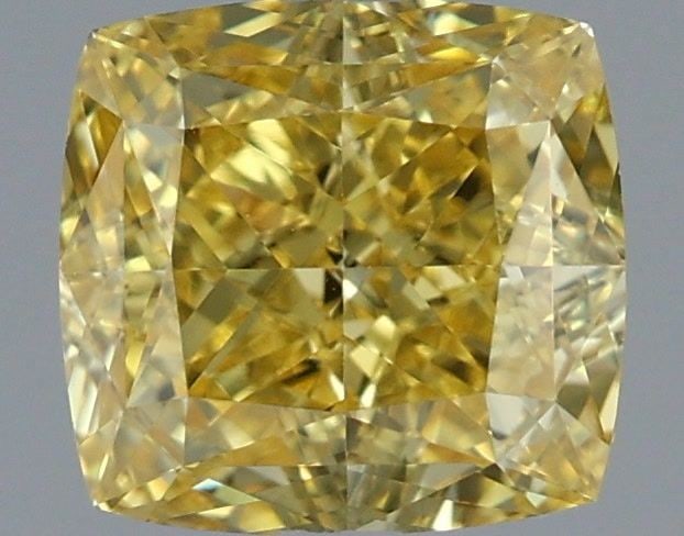 Loose Diamond - CUSHION MODIFIED 1.62ct Fancy Vivid Yellow VVS2: Loose Diamond - CUSHION MODIFIED 1.62ct Fancy Vivid Yellow VVS2 Source: This is a real non-mined Diamond that has been grown in a lab Shape: CUSHION MODIFIED Carats: 1.62 Color: Fancy Vivid Yellow Cer