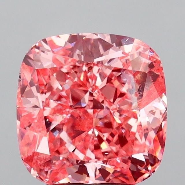 Loose Diamond - CUSHION MODIFIED 3.02ct Fancy Vivid Pink I1: Loose Diamond - CUSHION MODIFIED 3.02ct Fancy Vivid Pink I1 Source: This is a real non-mined Diamond that has been grown in a lab Shape: CUSHION MODIFIED Carats: 3.02 Color: Fancy Vivid Pink Certifica