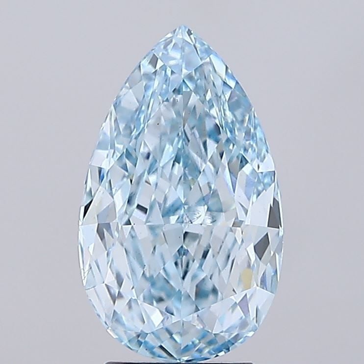 Loose Diamond - PEAR 4.12ct Fancy Vivid Blue VS1: Loose Diamond - PEAR 4.12ct Fancy Vivid Blue VS1 Source: This is a real non-mined Diamond that has been grown in a lab Shape: PEAR Carats: 4.12 Color: Fancy Vivid Blue Certification: IGI Video: