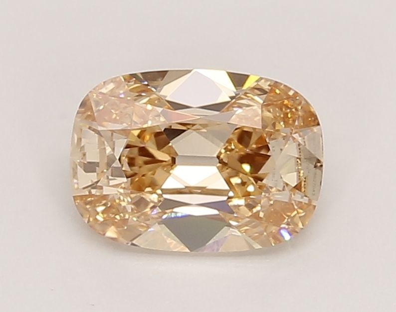 Loose Diamond - CUSHION BRILLIANT 1.56ct Fancy Brownish Orange VS1: Loose Diamond - CUSHION BRILLIANT 1.56ct Fancy Brownish Orange VS1 Source: This is a real non-mined Diamond that has been grown in a lab Shape: CUSHION BRILLIANT Carats: 1.56 Color: Fancy Brownish Ora