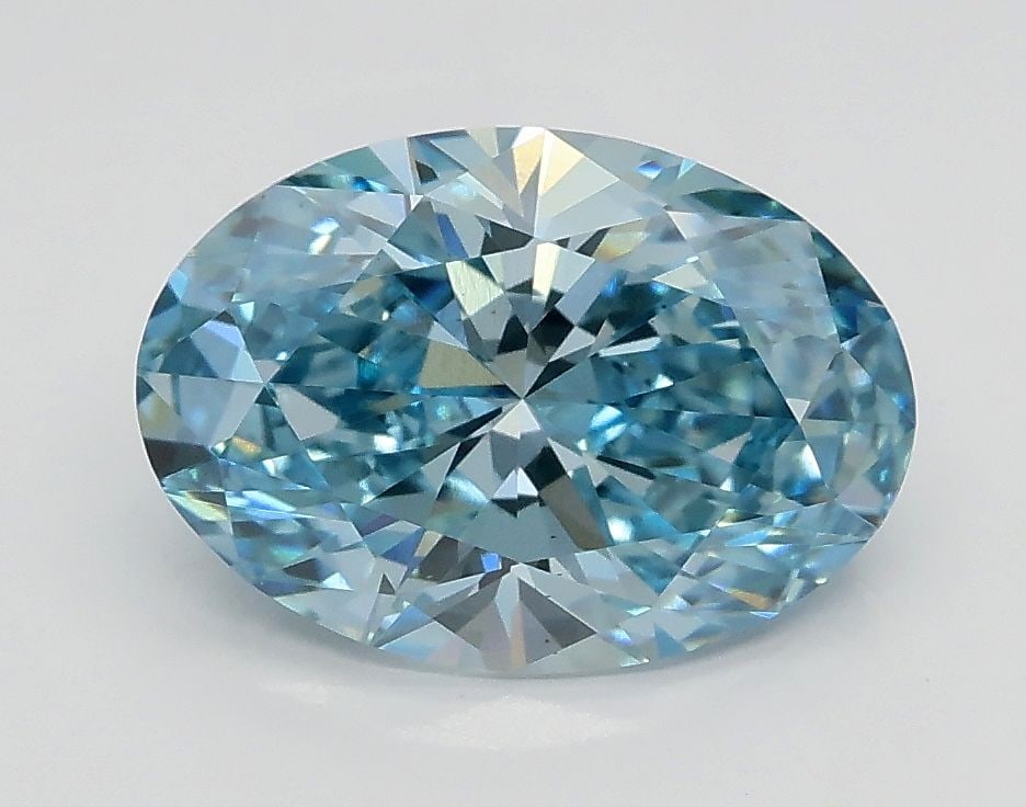 Loose Diamond - OVAL 1.77ct Fancy Intense Blue VS2: Loose Diamond - OVAL 1.77ct Fancy Intense Blue VS2 Source: This is a real non-mined Diamond that has been grown in a lab Shape: OVAL Carats: 1.77 Color: Fancy Intense Blue Certification: IGI Video: