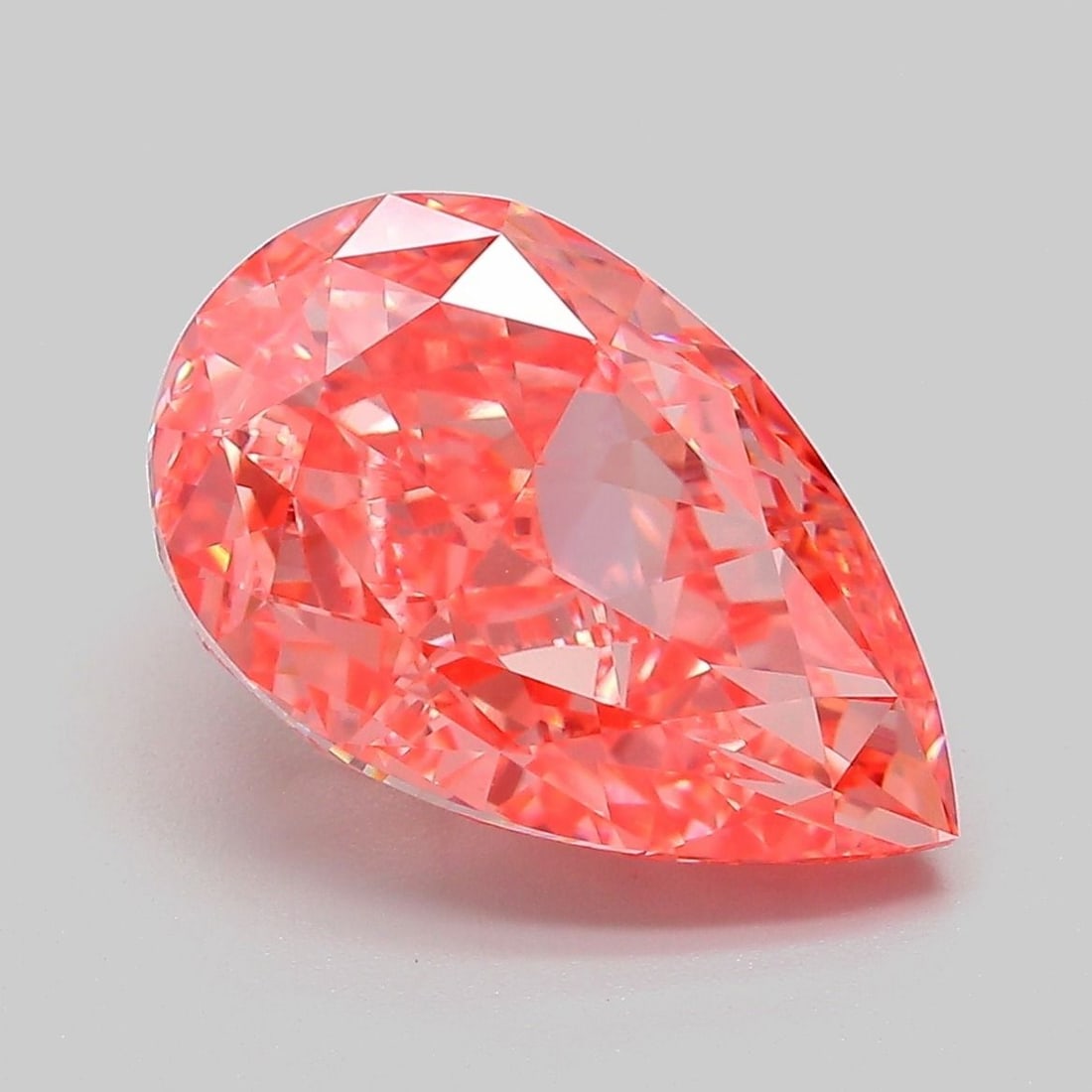 Loose Diamond - PEAR 5.5ct Fancy Vivid Pink VVS2: Loose Diamond - PEAR 5.5ct Fancy Vivid Pink VVS2 Source: This is a real non-mined Diamond that has been grown in a lab Shape: PEAR Carats: 5.5 Color: Fancy Vivid Pink Certification: IGI Video: