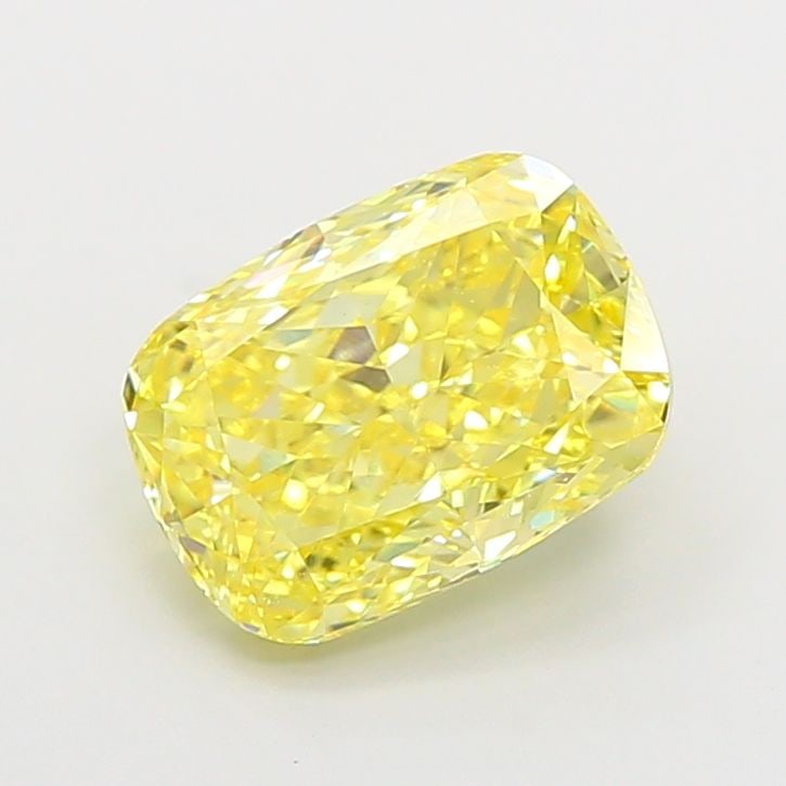 Loose Diamond - CUSHION MODIFIED 2.26ct Fancy Intense Yellow VVS2: Loose Diamond - CUSHION MODIFIED 2.26ct Fancy Intense Yellow VVS2 Source: This is a real non-mined Diamond that has been grown in a lab Shape: CUSHION MODIFIED Carats: 2.26 Color: Fancy Intense Yellow