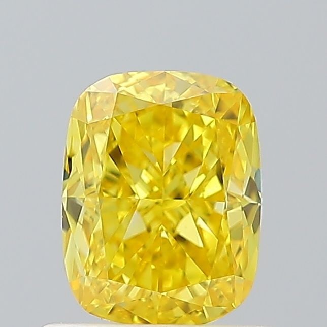Loose Diamond - CUSHION MODIFIED 1.0ct Fancy Vivid Yellow VS1: Loose Diamond - CUSHION MODIFIED 1.0ct Fancy Vivid Yellow VS1 Source: This is a real non-mined Diamond that has been grown in a lab Shape: CUSHION MODIFIED Carats: 1.0 Color: Fancy Vivid Yellow Certif