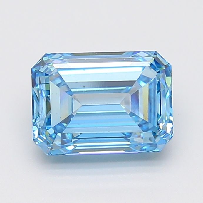 Loose Diamond - EMERALD 5.03ct Fancy Vivid Blue VS2: Loose Diamond - EMERALD 5.03ct Fancy Vivid Blue VS2 Source: This is a real non-mined Diamond that has been grown in a lab Shape: EMERALD Carats: 5.03 Color: Fancy Vivid Blue Certification: IGI Video: