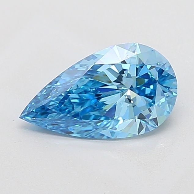 Loose Diamond - PEAR 1.53ct Fancy Vivid Blue VS1: Loose Diamond - PEAR 1.53ct Fancy Vivid Blue VS1 Source: This is a real non-mined Diamond that has been grown in a lab Shape: PEAR Carats: 1.53 Color: Fancy Vivid Blue Certification: IGI Video: