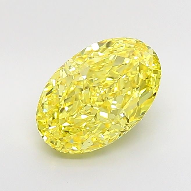 Loose Diamond - OVAL 5.05ct Fancy Vivid Yellow VS1: Loose Diamond - OVAL 5.05ct Fancy Vivid Yellow VS1 Source: This is a real non-mined Diamond that has been grown in a lab Shape: OVAL Carats: 5.05 Color: Fancy Vivid Yellow Certification: IGI Video: