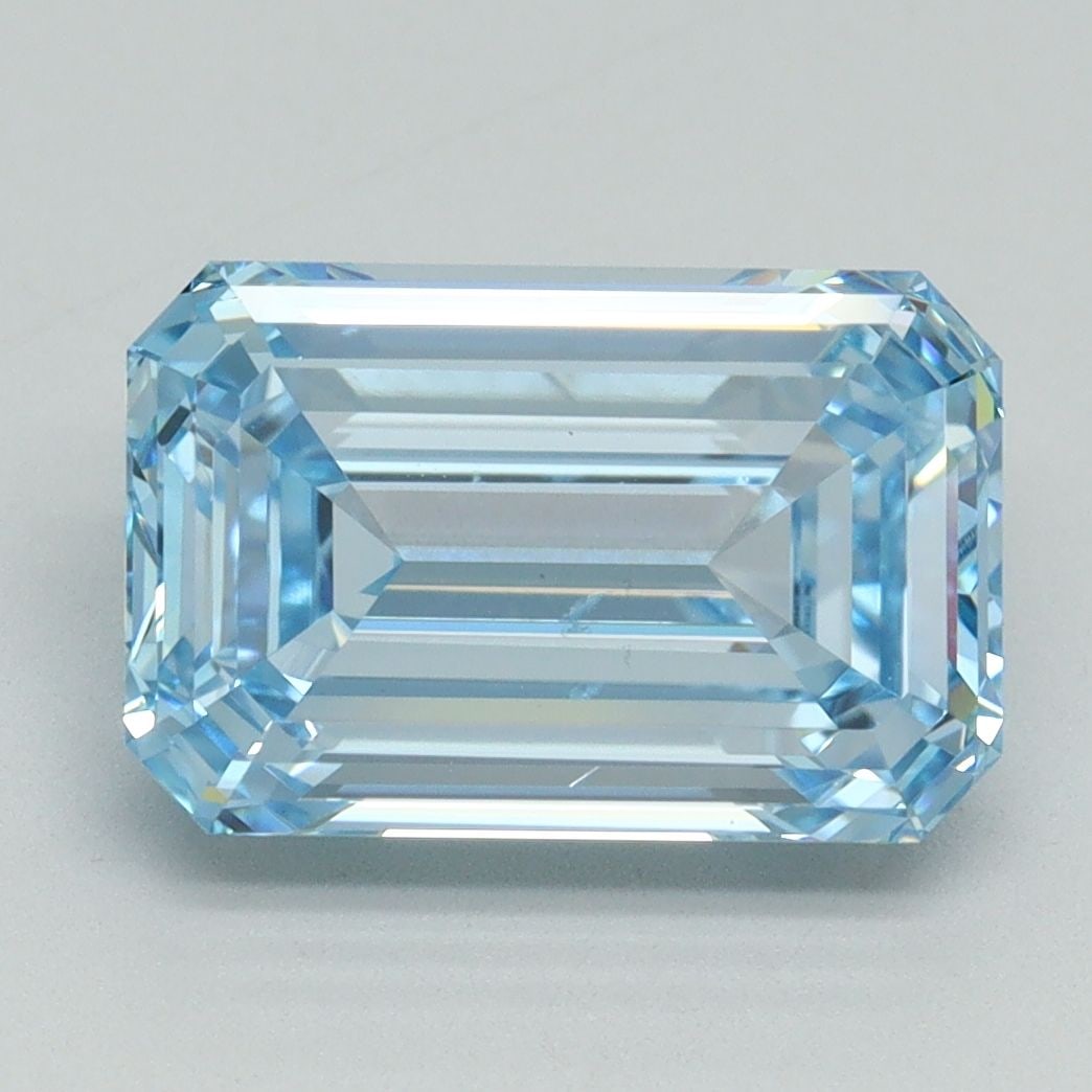 Loose Diamond - EMERALD 4.02ct Fancy Intense Blue SI1: Loose Diamond - EMERALD 4.02ct Fancy Intense Blue SI1 Source: This is a real non-mined Diamond that has been grown in a lab Shape: EMERALD Carats: 4.02 Color: Fancy Intense Blue Certification: IGI Vid