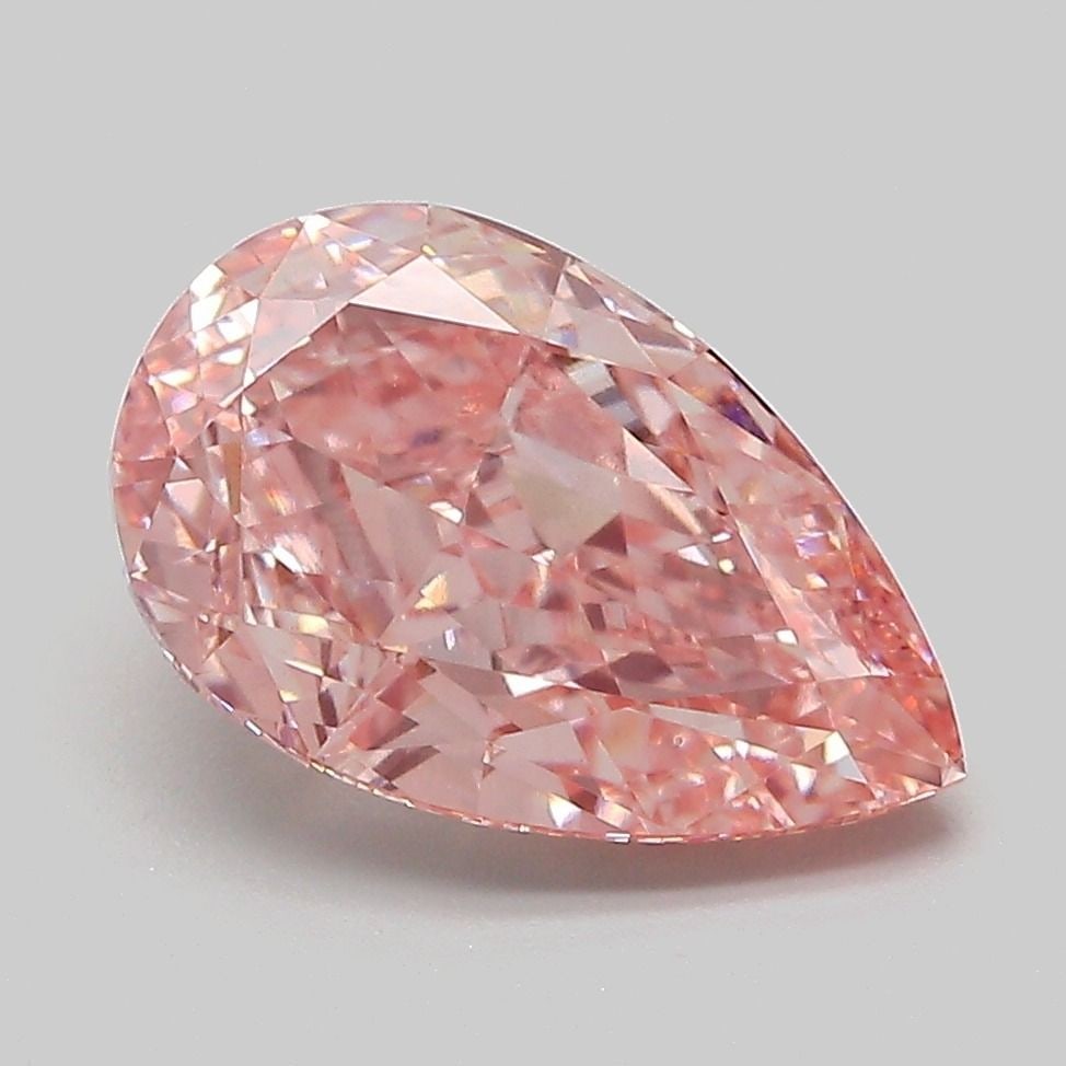 Loose Diamond - PEAR 3.15ct Fancy Vivid Pink VS1: Loose Diamond - PEAR 3.15ct Fancy Vivid Pink VS1 Source: This is a real non-mined Diamond that has been grown in a lab Shape: PEAR Carats: 3.15 Color: Fancy Vivid Pink Certification: IGI Video: