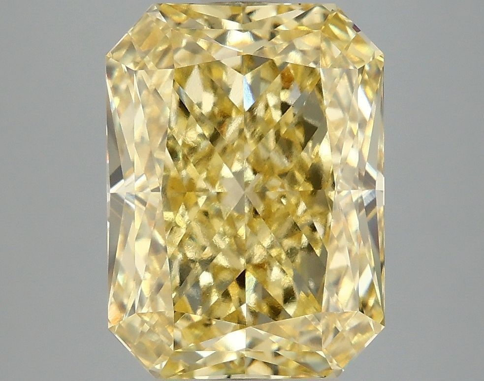 Loose Diamond - RADIANT 5.06ct Fancy Vivid Yellow VS1: Loose Diamond - RADIANT 5.06ct Fancy Vivid Yellow VS1 Source: This is a real non-mined Diamond that has been grown in a lab Shape: RADIANT Carats: 5.06 Color: Fancy Vivid Yellow Certification: IGI Vid