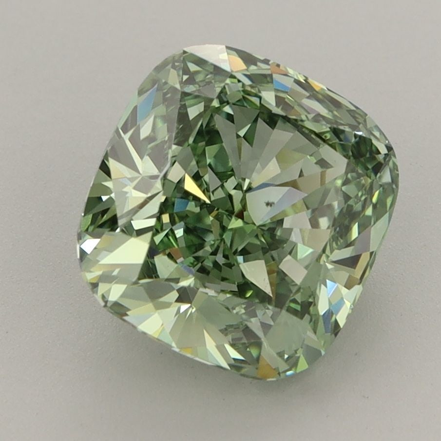 Loose Diamond - CUSHION MODIFIED 3.55ct Fancy Vivid Green VS2: Loose Diamond - CUSHION MODIFIED 3.55ct Fancy Vivid Green VS2 Source: This is a real non-mined Diamond that has been grown in a lab Shape: CUSHION MODIFIED Carats: 3.55 Color: Fancy Vivid Green Certif