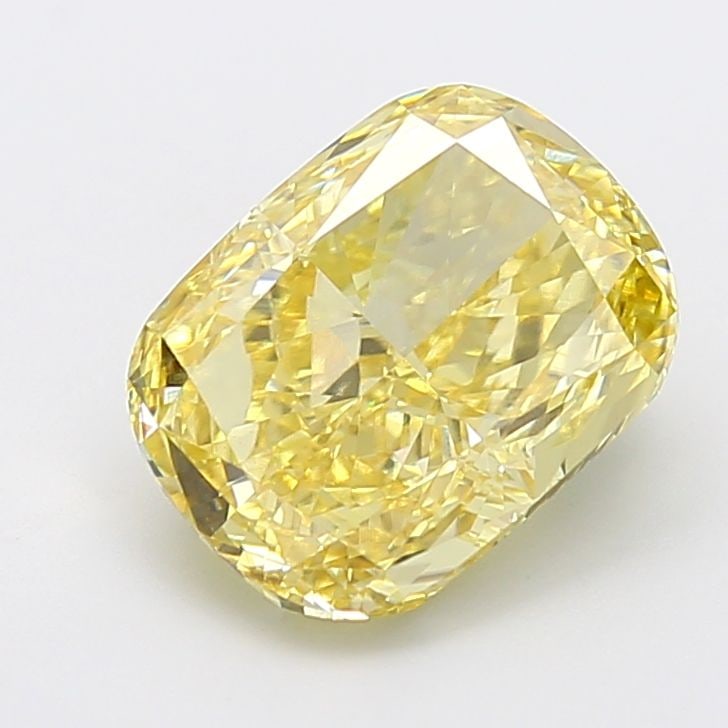 Loose Diamond - CUSHION MODIFIED 5.11ct Fancy Intense Yellow VS1: Loose Diamond - CUSHION MODIFIED 5.11ct Fancy Intense Yellow VS1 Source: This is a real non-mined Diamond that has been grown in a lab Shape: CUSHION MODIFIED Carats: 5.11 Color: Fancy Intense Yellow 