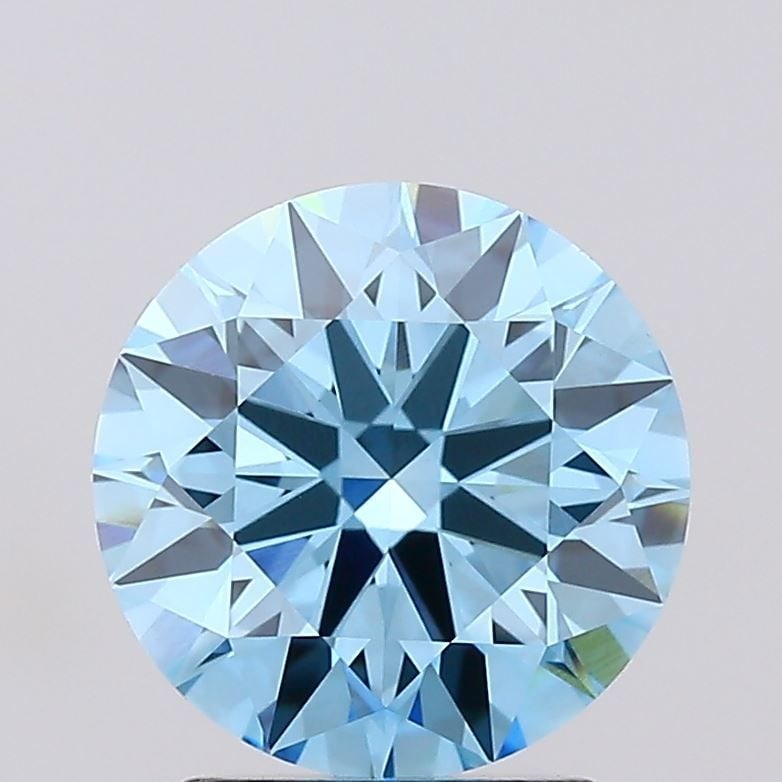 Ideal Loose Diamond - ROUND 2.05ct Fancy Vivid Blue VS1: Ideal Loose Diamond - ROUND 2.05ct Fancy Vivid Blue VS1 Source: This is a real non-mined Diamond that has been grown in a lab Shape: ROUND Carats: 2.05 Color: Fancy Vivid Blue Certification: IGI Video