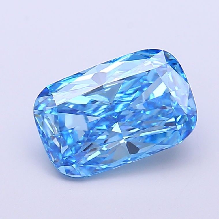 Loose Diamond - CUSHION MODIFIED 2.02ct Fancy Vivid Blue VS1: Loose Diamond - CUSHION MODIFIED 2.02ct Fancy Vivid Blue VS1 Source: This is a real non-mined Diamond that has been grown in a lab Shape: CUSHION MODIFIED Carats: 2.02 Color: Fancy Vivid Blue Certific