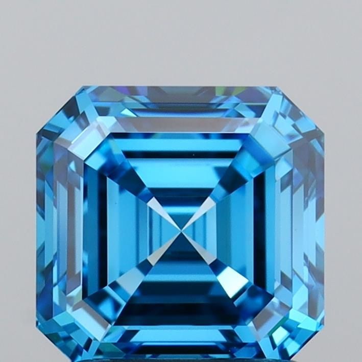 Loose Diamond - ASSCHER 1.55ct Fancy Vivid Blue VVS2: Loose Diamond - ASSCHER 1.55ct Fancy Vivid Blue VVS2 Source: This is a real non-mined Diamond that has been grown in a lab Shape: ASSCHER Carats: 1.55 Color: Fancy Vivid Blue Certification: IGI Video: