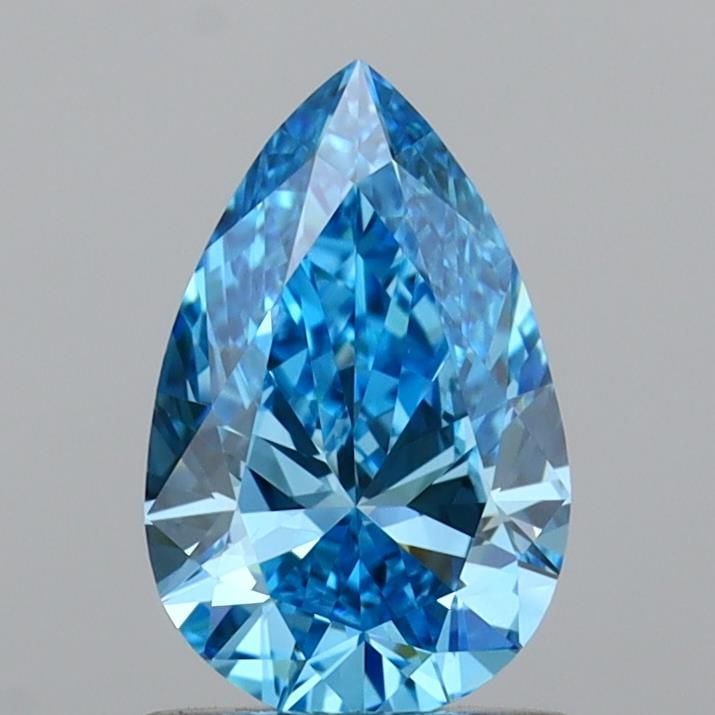 Loose Diamond - PEAR 1.0ct Fancy Vivid Blue VS1: Loose Diamond - PEAR 1.0ct Fancy Vivid Blue VS1 Source: This is a real non-mined Diamond that has been grown in a lab Shape: PEAR Carats: 1.0 Color: Fancy Vivid Blue Certification: IGI Video: