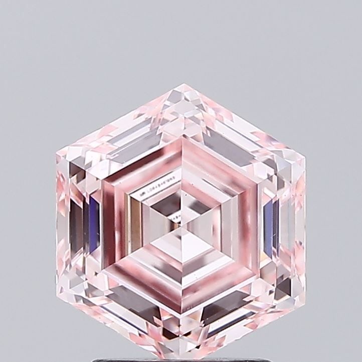 Loose Diamond - HEXAGONAL 2.15ct Fancy Intense Pink VS1: Loose Diamond - HEXAGONAL 2.15ct Fancy Intense Pink VS1 Source: This is a real non-mined Diamond that has been grown in a lab Shape: HEXAGONAL Carats: 2.15 Color: Fancy Intense Pink Certification: IGI
