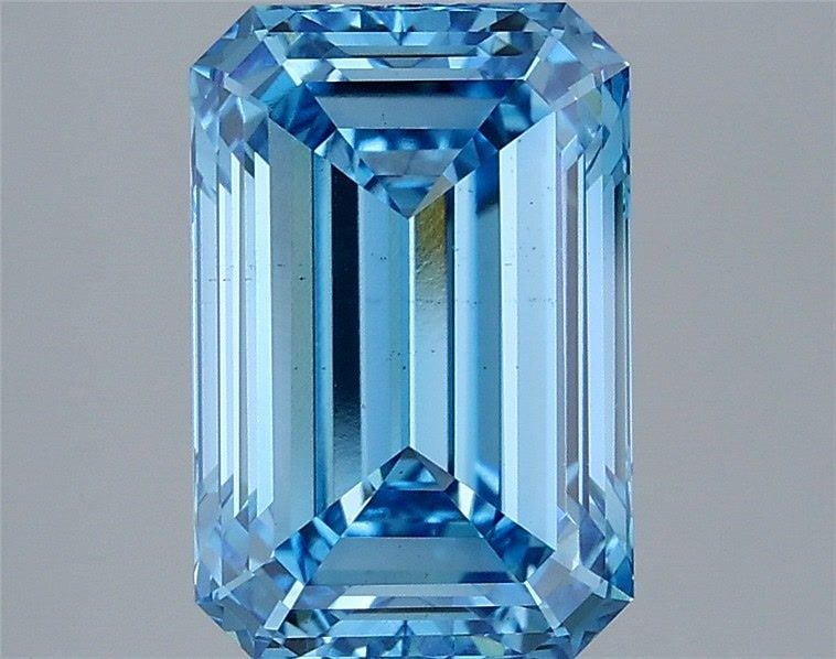 Loose Diamond - EMERALD 3.55ct Fancy Vivid Blue VS1: Loose Diamond - EMERALD 3.55ct Fancy Vivid Blue VS1 Source: This is a real non-mined Diamond that has been grown in a lab Shape: EMERALD Carats: 3.55 Color: Fancy Vivid Blue Certification: IGI Video: