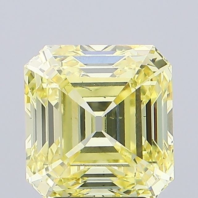 Loose Diamond - ASSCHER 4.17ct Fancy Yellow VS2: Loose Diamond - ASSCHER 4.17ct Fancy Yellow VS2 Source: This is a real non-mined Diamond that has been grown in a lab Shape: ASSCHER Carats: 4.17 Color: Fancy Yellow Certification: IGI Video: