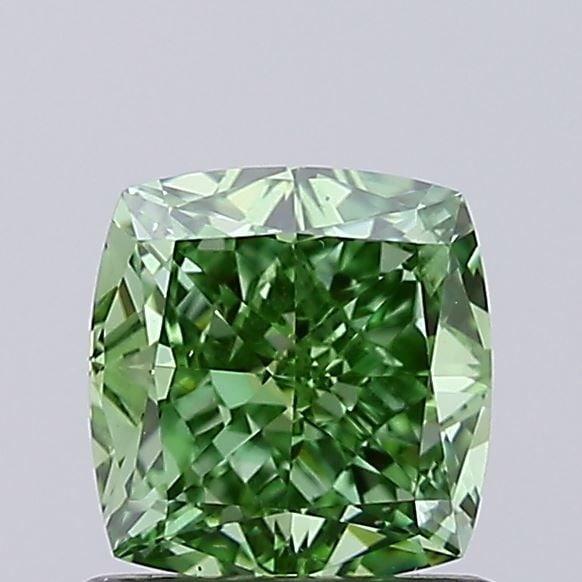 Loose Diamond - CUSHION MODIFIED 1.0ct Fancy Vivid Green VS1: Loose Diamond - CUSHION MODIFIED 1.0ct Fancy Vivid Green VS1 Source: This is a real non-mined Diamond that has been grown in a lab Shape: CUSHION MODIFIED Carats: 1.0 Color: Fancy Vivid Green Certific