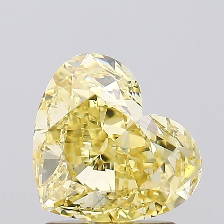 Loose Diamond - HEART 2.06ct Fancy Intense Yellow VS1: Loose Diamond - HEART 2.06ct Fancy Intense Yellow VS1 Source: This is a real non-mined Diamond that has been grown in a lab Shape: HEART Carats: 2.06 Color: Fancy Intense Yellow Certification: IGI Vid