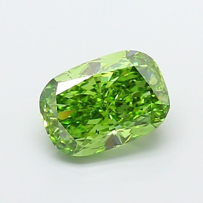 Loose Diamond - CUSHION MODIFIED 2.02ct Fancy Vivid Green VS2: Loose Diamond - CUSHION MODIFIED 2.02ct Fancy Vivid Green VS2 Source: This is a real non-mined Diamond that has been grown in a lab Shape: CUSHION MODIFIED Carats: 2.02 Color: Fancy Vivid Green Certif