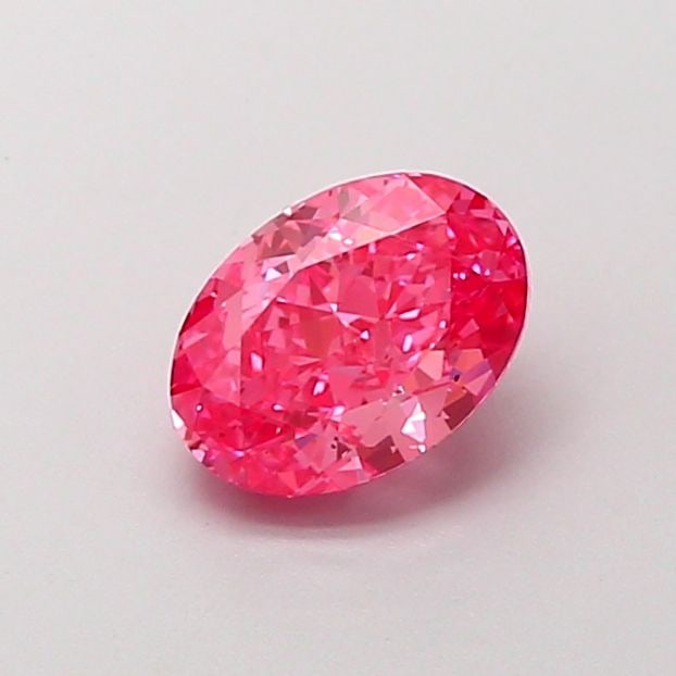 Loose Diamond - OVAL 1.21ct Fancy Vivid Pink VS2: Loose Diamond - OVAL 1.21ct Fancy Vivid Pink VS2 Source: This is a real non-mined Diamond that has been grown in a lab Shape: OVAL Carats: 1.21 Color: Fancy Vivid Pink Certification: IGI Video: