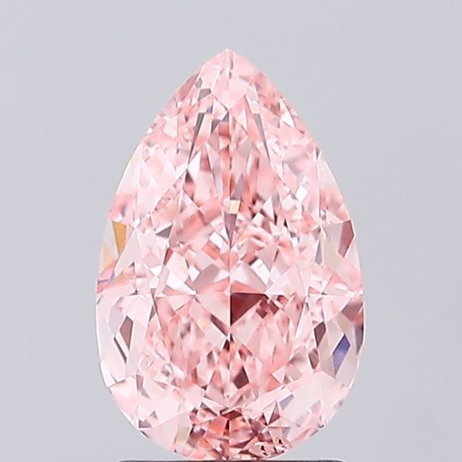 Loose Diamond - PEAR 2.08ct Fancy Vivid Pink VS2: Loose Diamond - PEAR 2.08ct Fancy Vivid Pink VS2 Source: This is a real non-mined Diamond that has been grown in a lab Shape: PEAR Carats: 2.08 Color: Fancy Vivid Pink Certification: IGI Video: