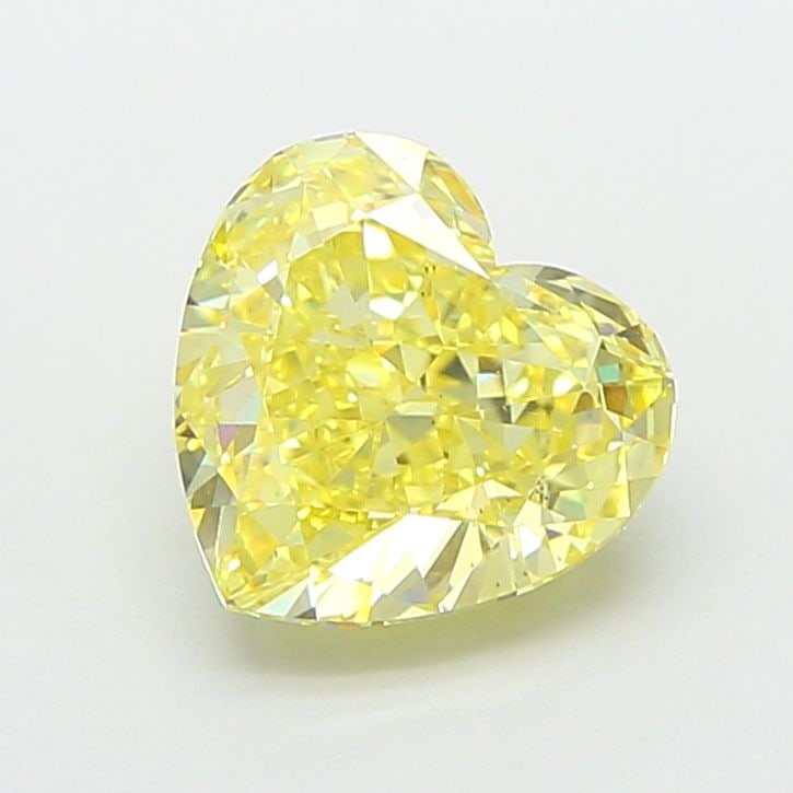 Loose Diamond - HEART 2.03ct Fancy Intense Yellow VS2: Loose Diamond - HEART 2.03ct Fancy Intense Yellow VS2 Source: This is a real non-mined Diamond that has been grown in a lab Shape: HEART Carats: 2.03 Color: Fancy Intense Yellow Certification: IGI Vid
