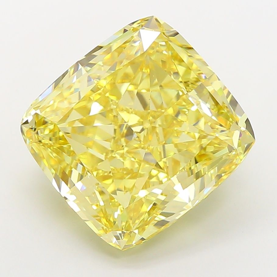 Loose Diamond - CUSHION MODIFIED 14.07ct Fancy Intense Yellow VVS2: Loose Diamond - CUSHION MODIFIED 14.07ct Fancy Intense Yellow VVS2 Source: This is a real non-mined Diamond that has been grown in a lab Shape: CUSHION MODIFIED Carats: 14.07 Color: Fancy Intense Yell