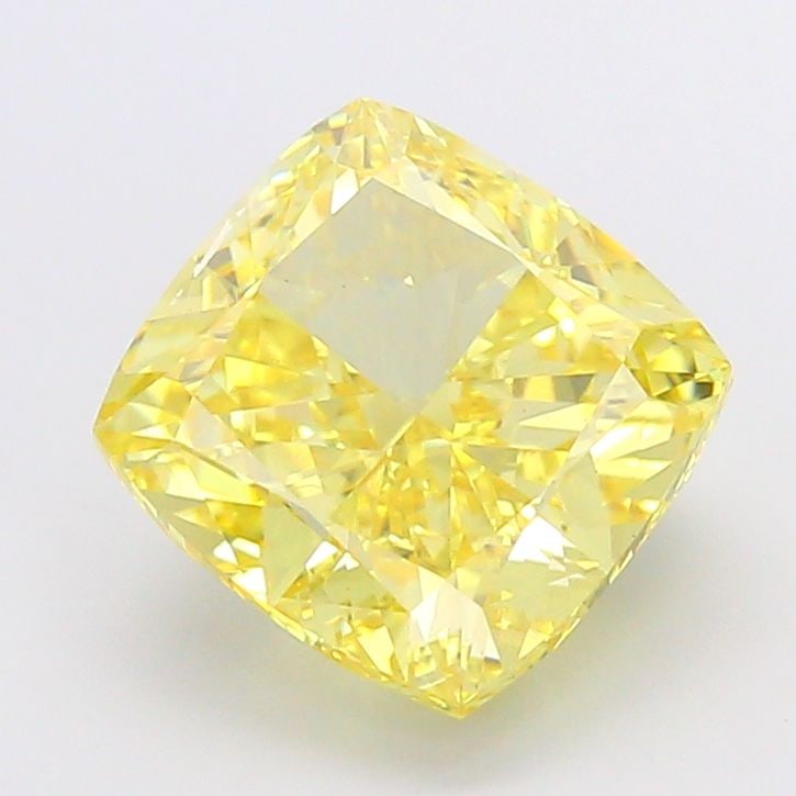 Loose Diamond - CUSHION MODIFIED 6.52ct Fancy Vivid Yellow VS1: Loose Diamond - CUSHION MODIFIED 6.52ct Fancy Vivid Yellow VS1 Source: This is a real non-mined Diamond that has been grown in a lab Shape: CUSHION MODIFIED Carats: 6.52 Color: Fancy Vivid Yellow Cert