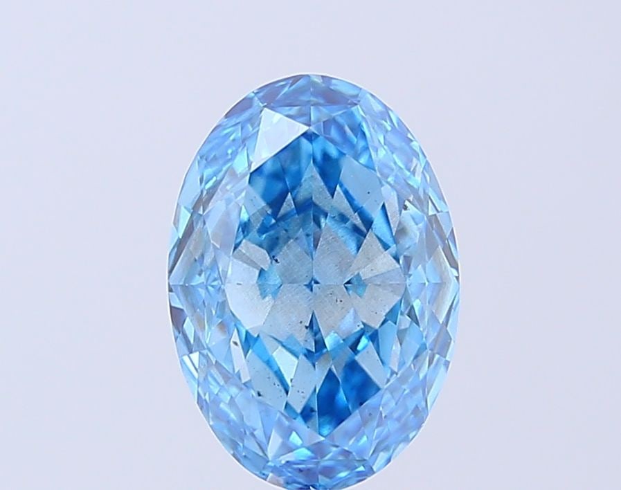 Loose Diamond - OVAL 3.0ct Fancy Vivid Blue SI1: Loose Diamond - OVAL 3.0ct Fancy Vivid Blue SI1 Source: This is a real non-mined Diamond that has been grown in a lab Shape: OVAL Carats: 3.0 Color: Fancy Vivid Blue Certification: IGI Video: