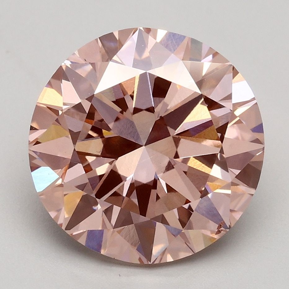 Loose Diamond - ROUND 3.01ct Fancy Intense Pink VS2: Loose Diamond - ROUND 3.01ct Fancy Intense Pink VS2 Source: This is a real non-mined Diamond that has been grown in a lab Shape: ROUND Carats: 3.01 Color: Fancy Intense Pink Certification: IGI Video: