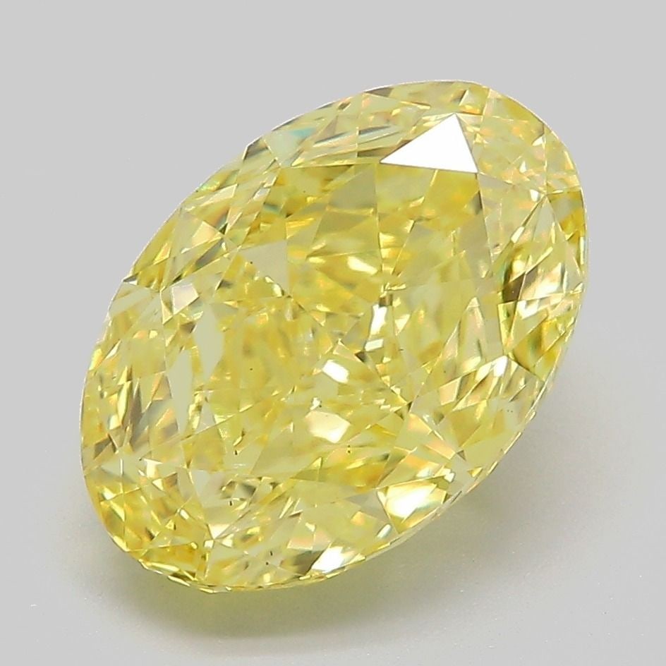 Loose Diamond - OVAL 4.53ct Fancy Vivid Yellow VS1: Loose Diamond - OVAL 4.53ct Fancy Vivid Yellow VS1 Source: This is a real non-mined Diamond that has been grown in a lab Shape: OVAL Carats: 4.53 Color: Fancy Vivid Yellow Certification: IGI The Diamo