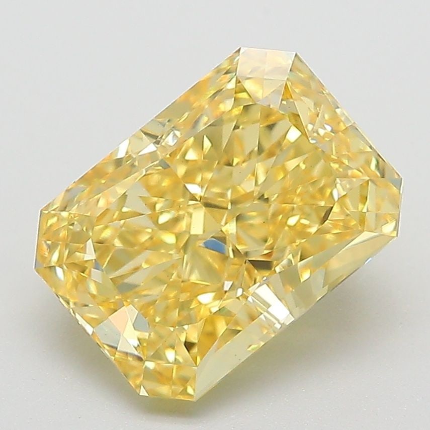 Loose Diamond - RADIANT 3.09ct Fancy Vivid Yellow VS1: Loose Diamond - RADIANT 3.09ct Fancy Vivid Yellow VS1 Source: This is a real non-mined Diamond that has been grown in a lab Shape: RADIANT Carats: 3.09 Color: Fancy Vivid Yellow Certification: IGI The