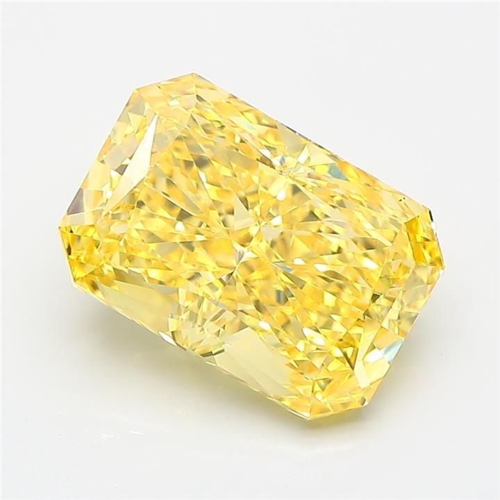 Loose Diamond - RADIANT 4.01ct Fancy Vivid Yellow VS1: Loose Diamond - RADIANT 4.01ct Fancy Vivid Yellow VS1 Source: This is a real non-mined Diamond that has been grown in a lab Shape: RADIANT Carats: 4.01 Color: Fancy Vivid Yellow Certification: IGI Vid