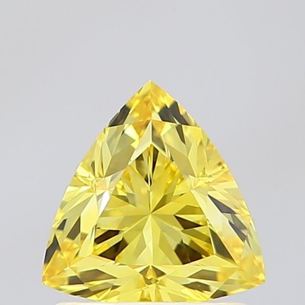 Loose Diamond - TRIANGULAR 1.03ct Fancy Vivid Yellow VVS2: Loose Diamond - TRIANGULAR 1.03ct Fancy Vivid Yellow VVS2 Source: This is a real non-mined Diamond that has been grown in a lab Shape: TRIANGULAR Carats: 1.03 Color: Fancy Vivid Yellow Certification: 