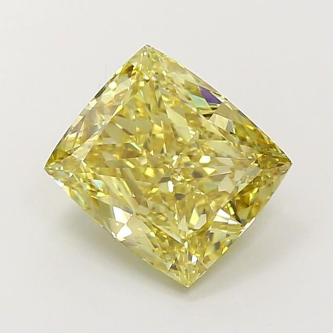 Loose Diamond - CUSHION MODIFIED 4.06ct Fancy Intense Yellow VS1: Loose Diamond - CUSHION MODIFIED 4.06ct Fancy Intense Yellow VS1 Source: This is a real non-mined Diamond that has been grown in a lab Shape: CUSHION MODIFIED Carats: 4.06 Color: Fancy Intense Yellow 