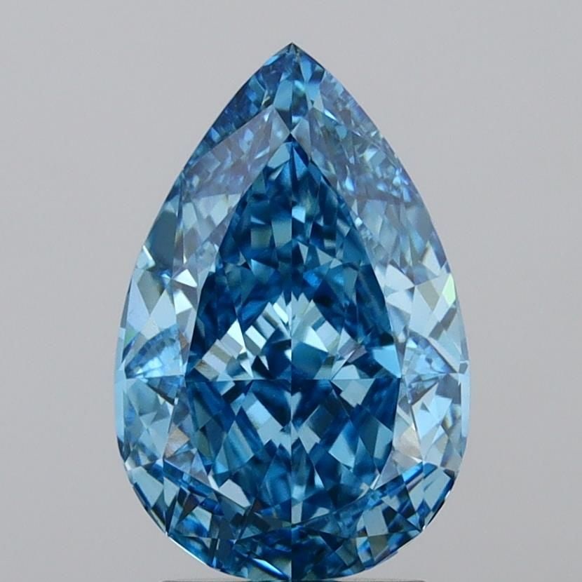 Loose Diamond - PEAR 3.27ct Fancy Vivid Blue VVS2: Loose Diamond - PEAR 3.27ct Fancy Vivid Blue VVS2 Source: This is a real non-mined Diamond that has been grown in a lab Shape: PEAR Carats: 3.27 Color: Fancy Vivid Blue Certification: IGI Video: