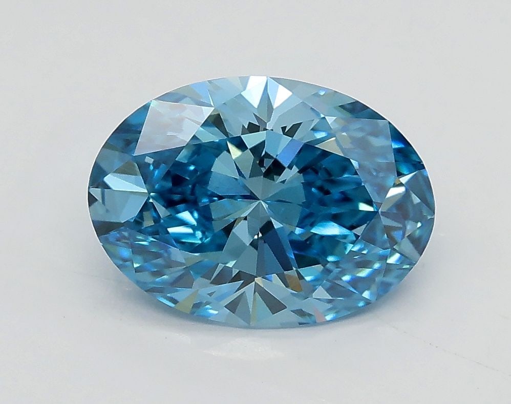 Loose Diamond - OVAL 1.61ct Fancy Vivid Blue VS1: Loose Diamond - OVAL 1.61ct Fancy Vivid Blue VS1 Source: This is a real non-mined Diamond that has been grown in a lab Shape: OVAL Carats: 1.61 Color: Fancy Vivid Blue Certification: IGI Video:
