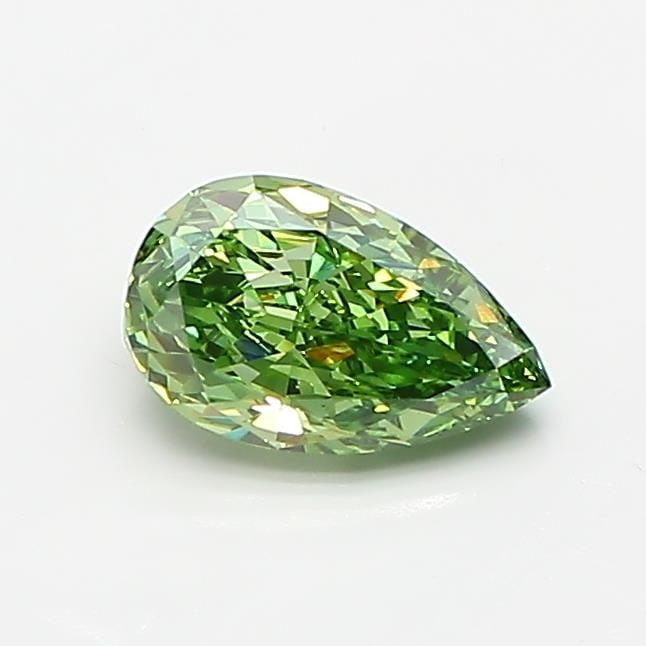 Loose Diamond - PEAR 0.69ct Fancy Vivid Green VVS2: Loose Diamond - PEAR 0.69ct Fancy Vivid Green VVS2 Source: This is a real non-mined Diamond that has been grown in a lab Shape: PEAR Carats: 0.69 Color: Fancy Vivid Green Certification: IGI Video: