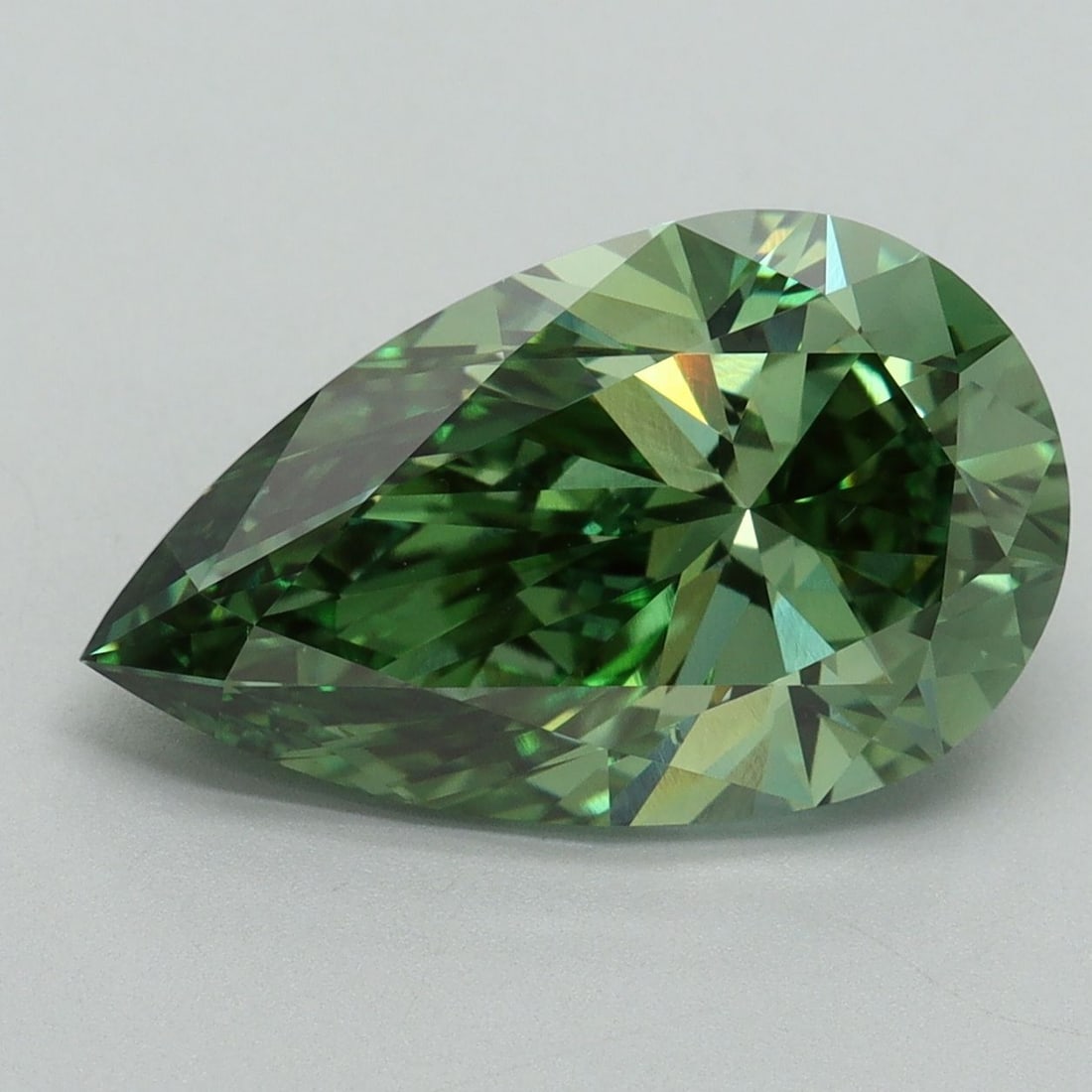 Loose Diamond - PEAR 5.11ct Fancy Vivid Green VVS2 (1 of 1)
