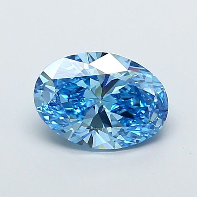 Loose Diamond - OVAL 2.32ct Fancy Vivid Blue VS1: Loose Diamond - OVAL 2.32ct Fancy Vivid Blue VS1 Source: This is a real non-mined Diamond that has been grown in a lab Shape: OVAL Carats: 2.32 Color: Fancy Vivid Blue Certification: IGI Video: