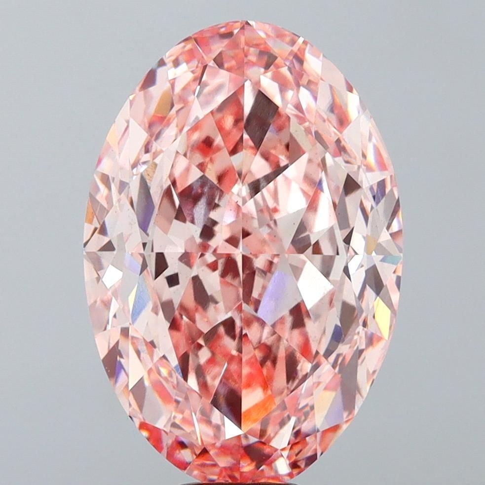 Loose Diamond - OVAL 18.09ct Fancy Vivid Pink VS1: Loose Diamond - OVAL 18.09ct Fancy Vivid Pink VS1 Source: This is a real non-mined Diamond that has been grown in a lab Shape: OVAL Carats: 18.09 Color: Fancy Vivid Pink Certification: IGI Video: