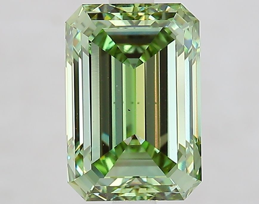 Loose Diamond - EMERALD 3.01ct Fancy Vivid Green VS1: Loose Diamond - EMERALD 3.01ct Fancy Vivid Green VS1 Source: This is a real non-mined Diamond that has been grown in a lab Shape: EMERALD Carats: 3.01 Color: Fancy Vivid Green Certification: IGI Video