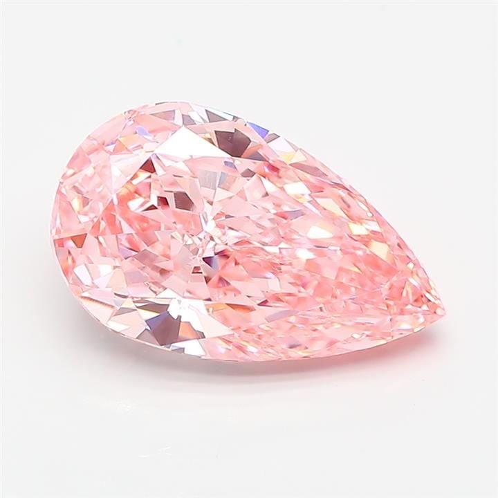 Loose Diamond - PEAR 3.8ct Fancy Vivid Pink VVS2: Loose Diamond - PEAR 3.8ct Fancy Vivid Pink VVS2 Source: This is a real non-mined Diamond that has been grown in a lab Shape: PEAR Carats: 3.8 Color: Fancy Vivid Pink Certification: IGI The Diamond De