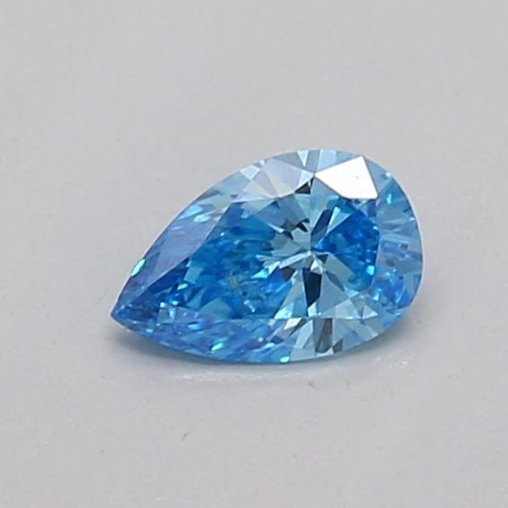 Loose Diamond - PEAR 0.15ct Fancy Vivid Blue VS1: Loose Diamond - PEAR 0.15ct Fancy Vivid Blue VS1 Source: This is a real non-mined Diamond that has been grown in a lab Shape: PEAR Carats: 0.15 Color: Fancy Vivid Blue Certification: IGI The Diamond D