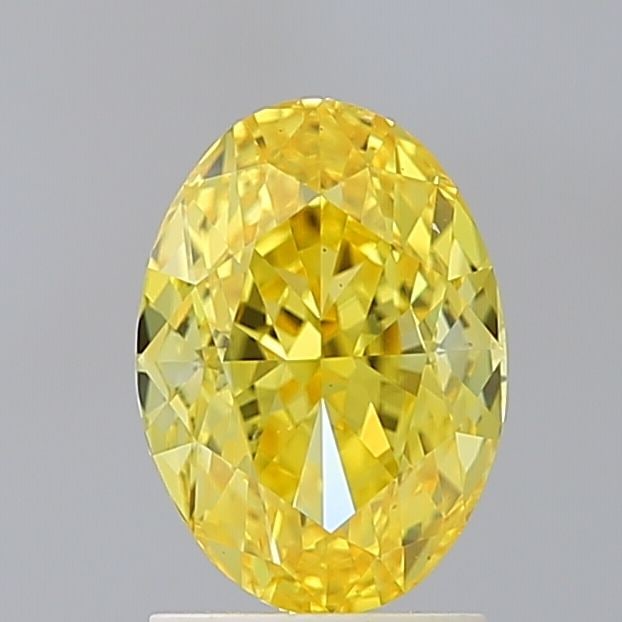 Loose Diamond - OVAL 2.17ct Fancy Vivid Yellow VS1: Loose Diamond - OVAL 2.17ct Fancy Vivid Yellow VS1 Source: This is a real non-mined Diamond that has been grown in a lab Shape: OVAL Carats: 2.17 Color: Fancy Vivid Yellow Certification: IGI Video: